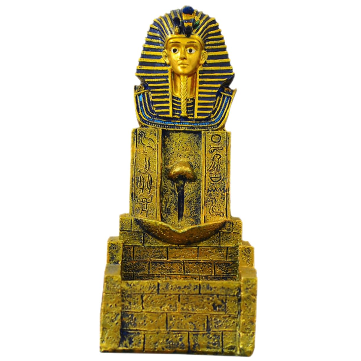 Quemador de Incienso para Purificar el Aire de Resina Dorada Cascada Estilo Antiguo Egipto y Decorar Estudio o Cocina