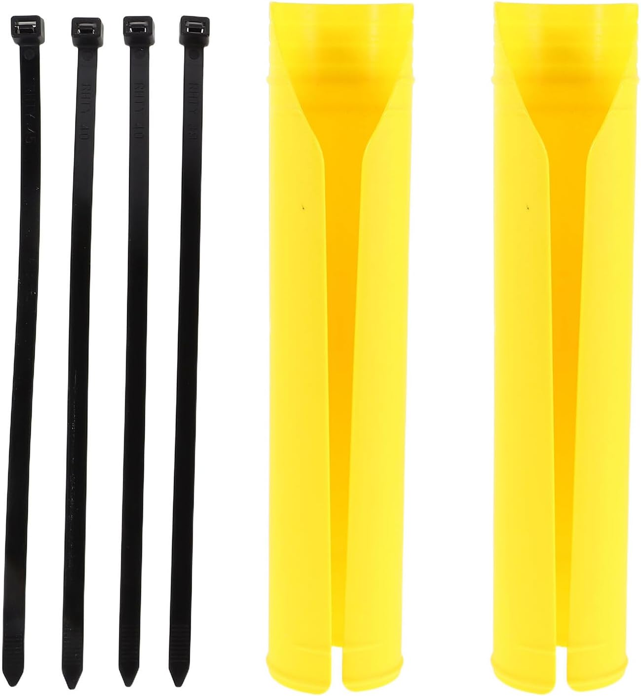 Motorcycle Front Fork Protector Covers Set, Yellow Plastic Shock Absorber Guards for Dirt Bikes, Off-Road Racing Fork Boots, Front Wheel Seal Protective Wrap