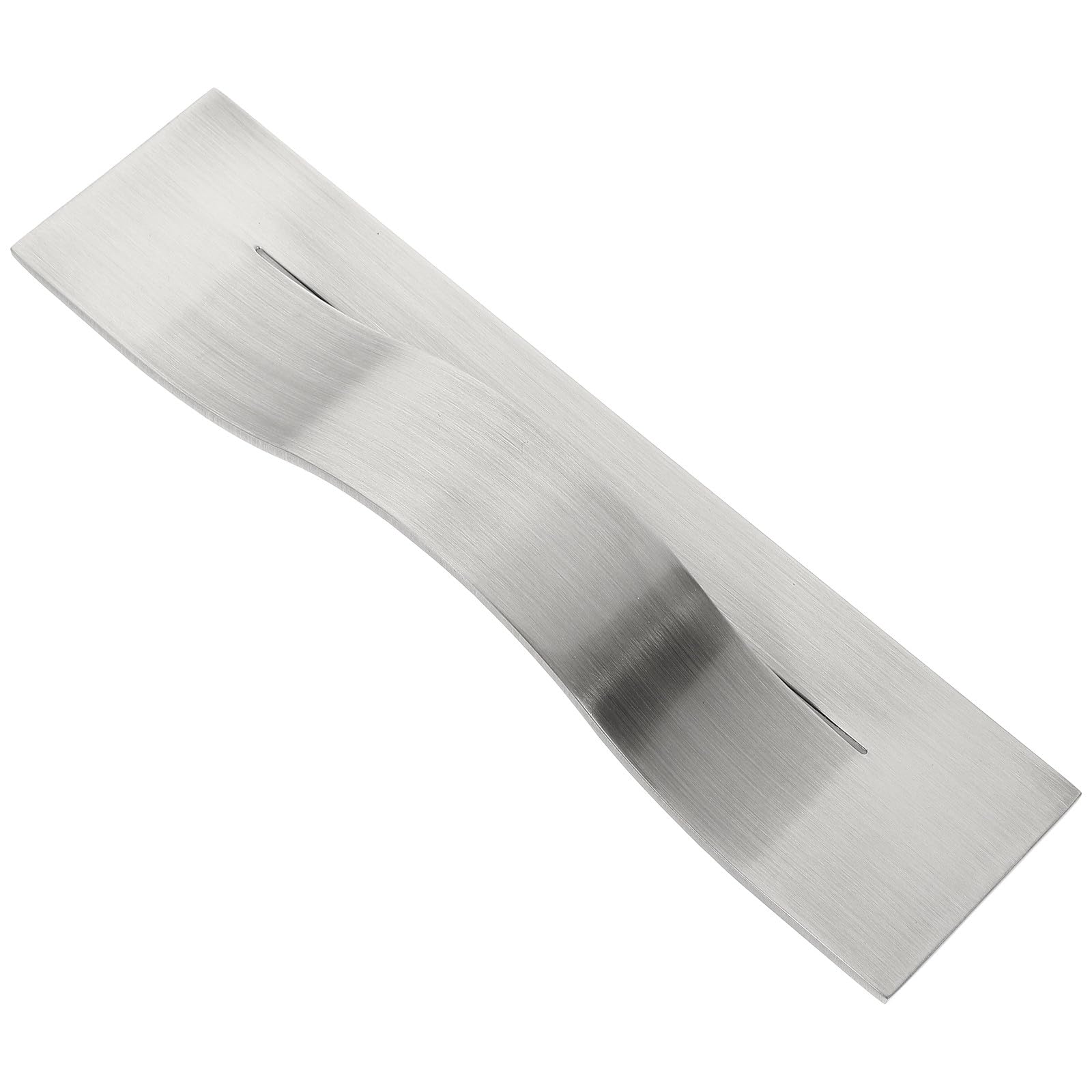 Poignée de tiroir invisible haut de gamme en zinc argenté brossé pour meuble minimaliste