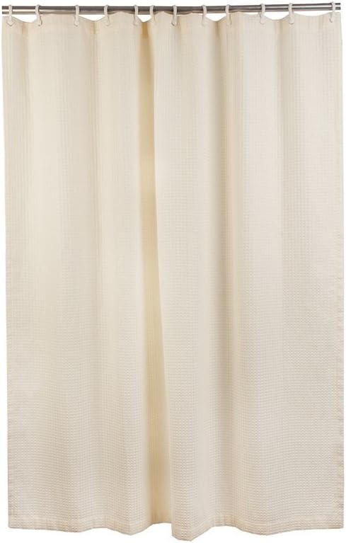 CSI Bathware 54" Wide by 72" Tall Premium Fabric Shower Curtain in Soft Cream