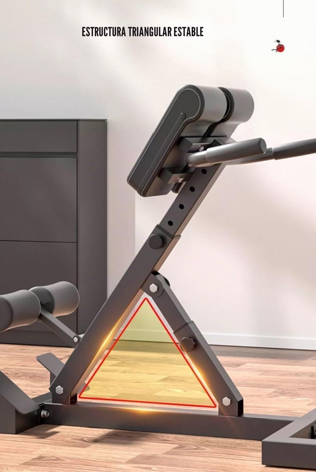 Fitness Silla Romana Hyperextension con Extensión: 5 - Inclinación ajustable en el nivel, entrenamientos de espalda/ab/glute, capacidad 150kg Equipo de gimnasio en casa