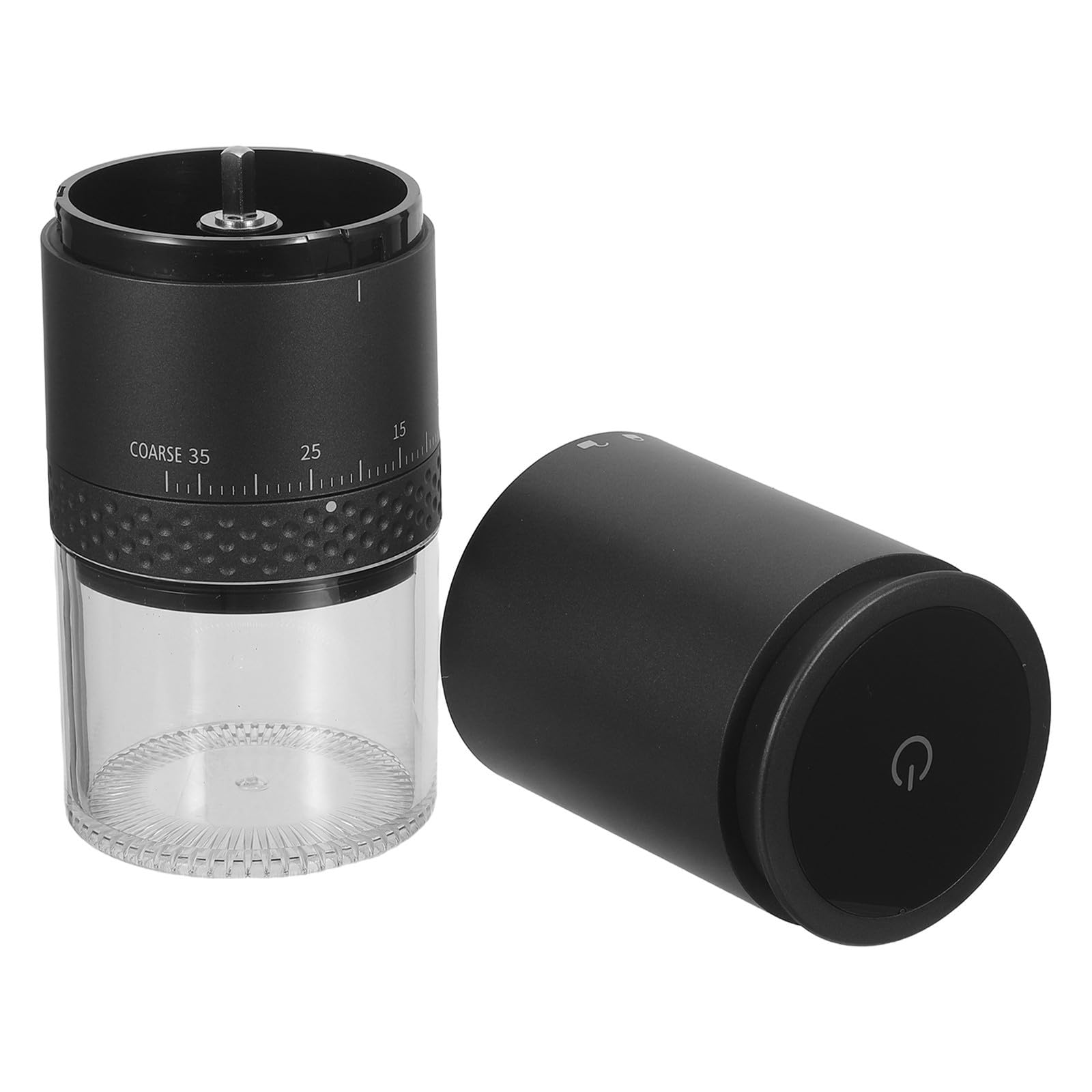 Ipetboom Molino Eléctrico para Café Silencioso con Capacidad de 25g de Granos y Recipiente de 50g, Diseño Compacto en Abs para Uso Doméstico y Apartamentos Pequeños
