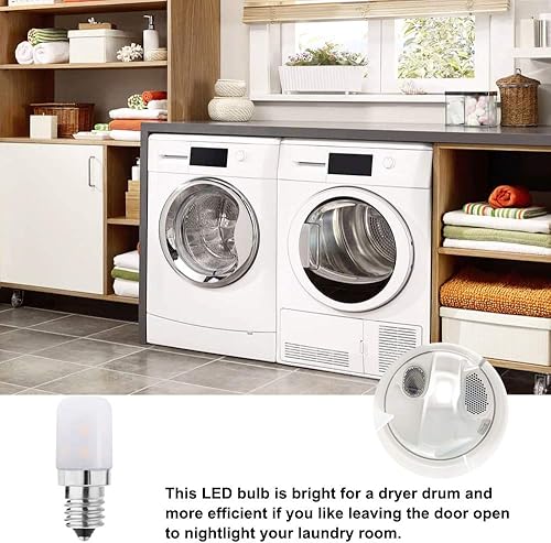 Miniatura 4 de Bombillas LED E12 para secadora, refrigerador, dispensador de agua, bombilla nocturna, bombillas de base de candelabro C7, 120 V, 2 W, blanco frío,