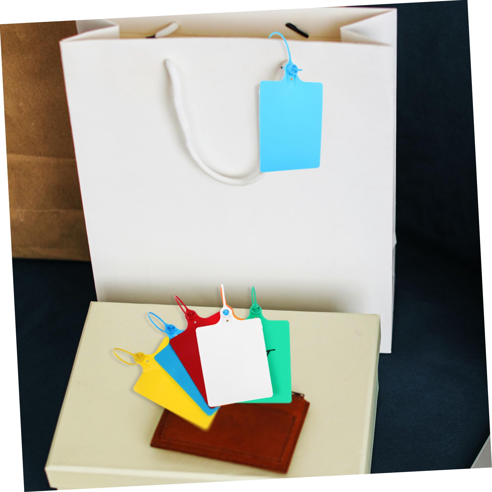 Tag di Spedizione in Pp 100pezzi per Classificazione Bag | Leggere, Facili da Usare, per Organizzare Items, Formato Pratico per Shipping e Gestione Etichette