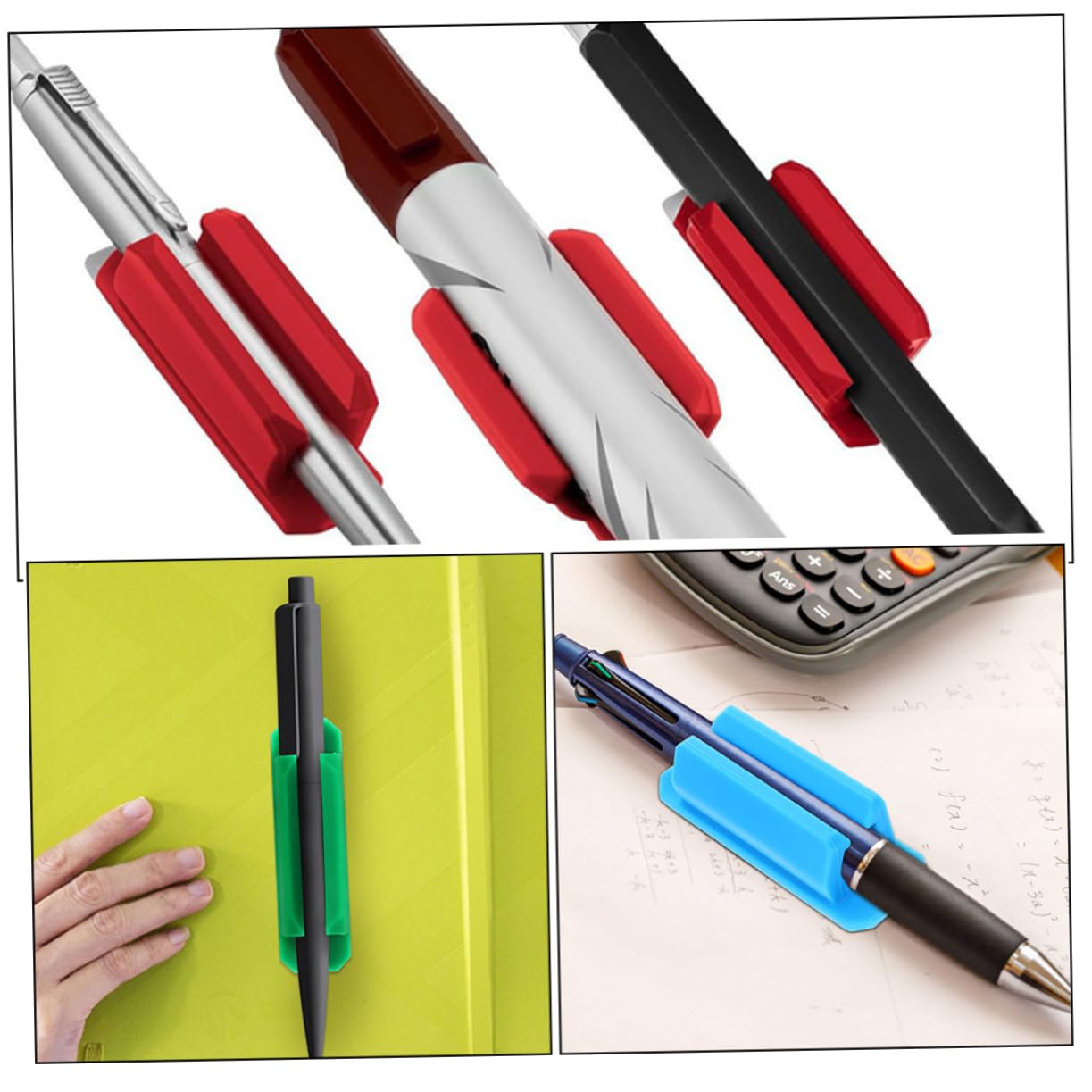 4 Sätze Teiliges Selbstklebender Stifthalter Clips Aus Silikon Für Schreibtisch Geeignet Für Stifte Bleistifte Marker Praktischer Organizer Für Schule Büro Und Zuhause 10 Stück * 4