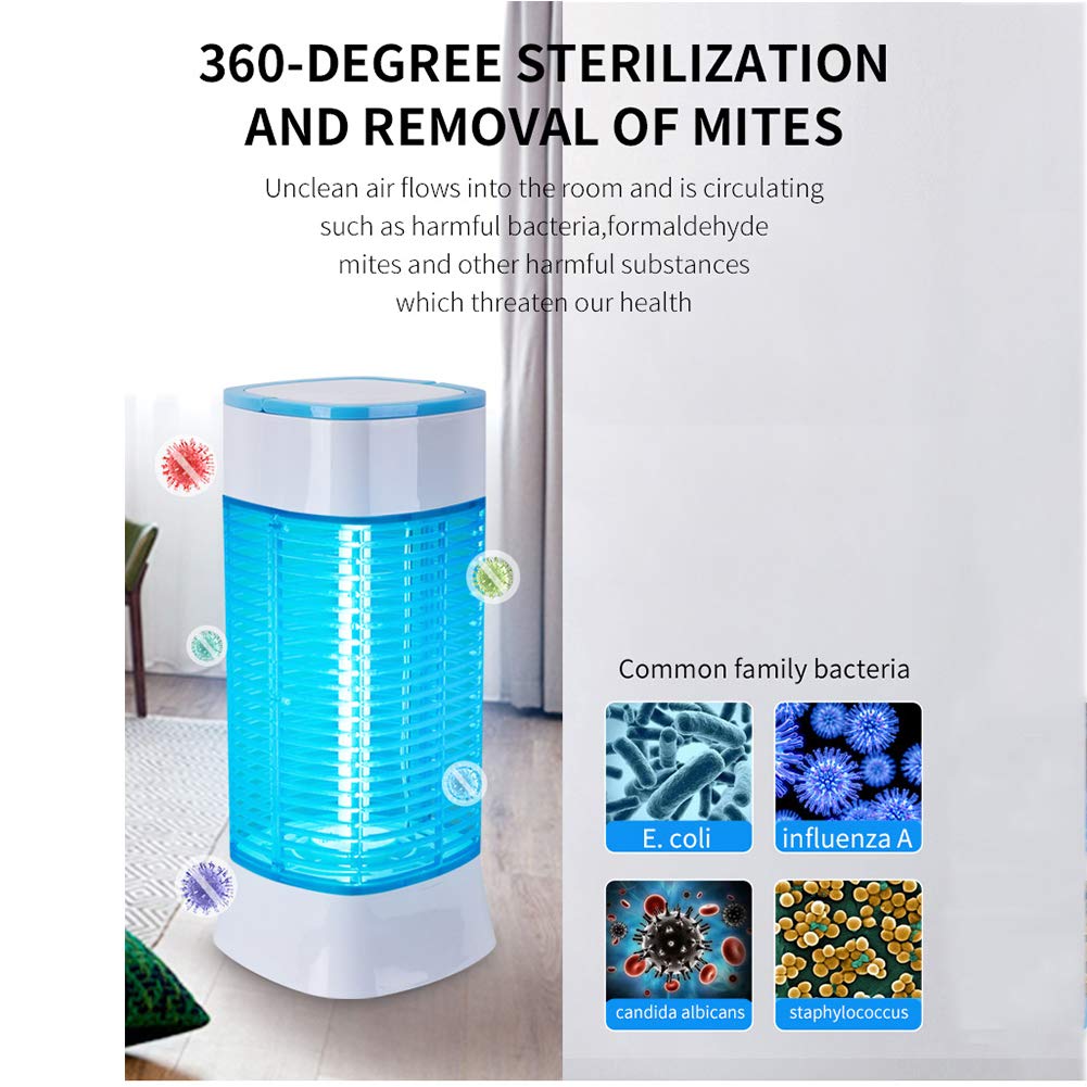 Luz de esterilización UVC portátil de 30 W, lámpara de ozono ultravioleta para el hogar Lámpara de escritorio ultravioleta para purificador de aire de viaje en el hogar