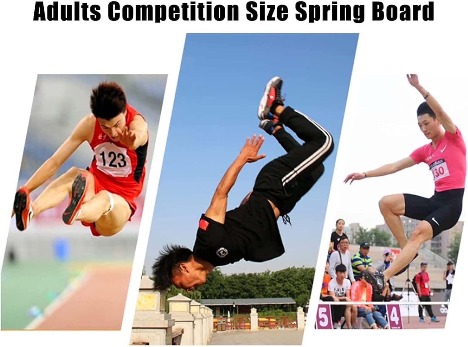 Vaulting Competition Gymnastics Springboard for Gymnastics Center, Professional Sturdy Mini Trampoline for red Carpet, Suitable for Home, Gym bar, Game Room