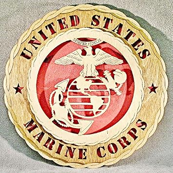 Custom Laser Accents Marine Corps Wall Tribute