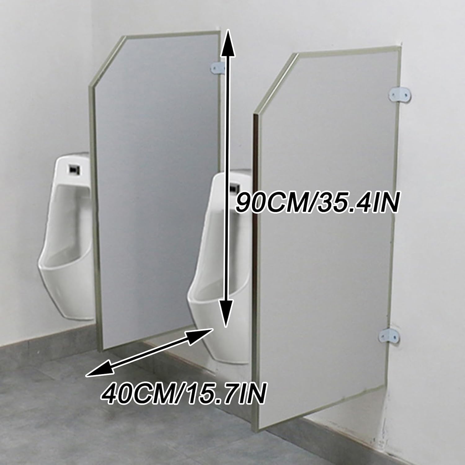 Urinal Screen Toilet Partition Bathroom Partition Room Dividers Decorative Separation Wall Divider for Home Office Restaurant Hotel 90x40cm