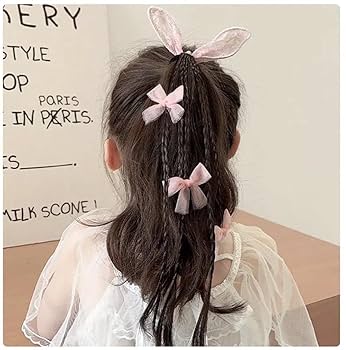 専用リボン付き　写真通りウィッグヘアアレンジ ウィッグアレンジ☆三つ編みとリボンで造るお洒落なまとめ髪のご