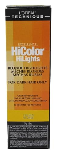 Loreal Excel Hicolor Hilights Golden Blonde 12oz paquete de 2
