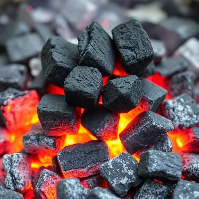 Image of Manshahia Wood Charcoal Pure Hardwood Coal for Barbecue, tandoor, Angeethi (1KG)
