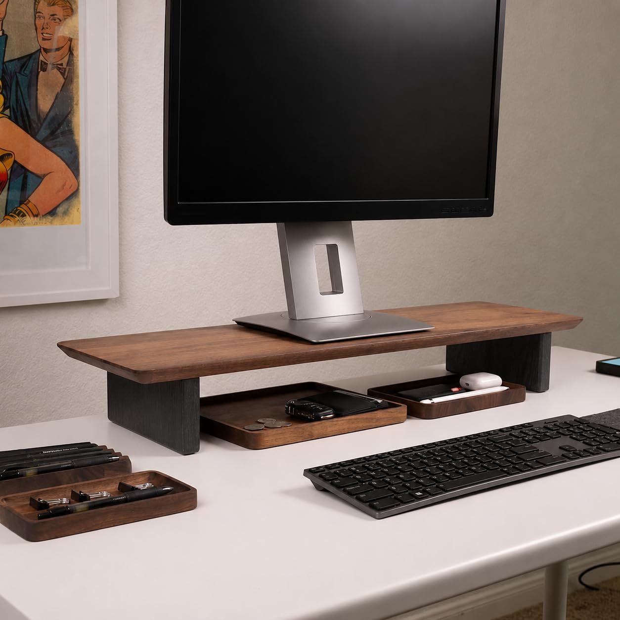 Carpentray 66cm Wooden Monitor Riser (Walnut)