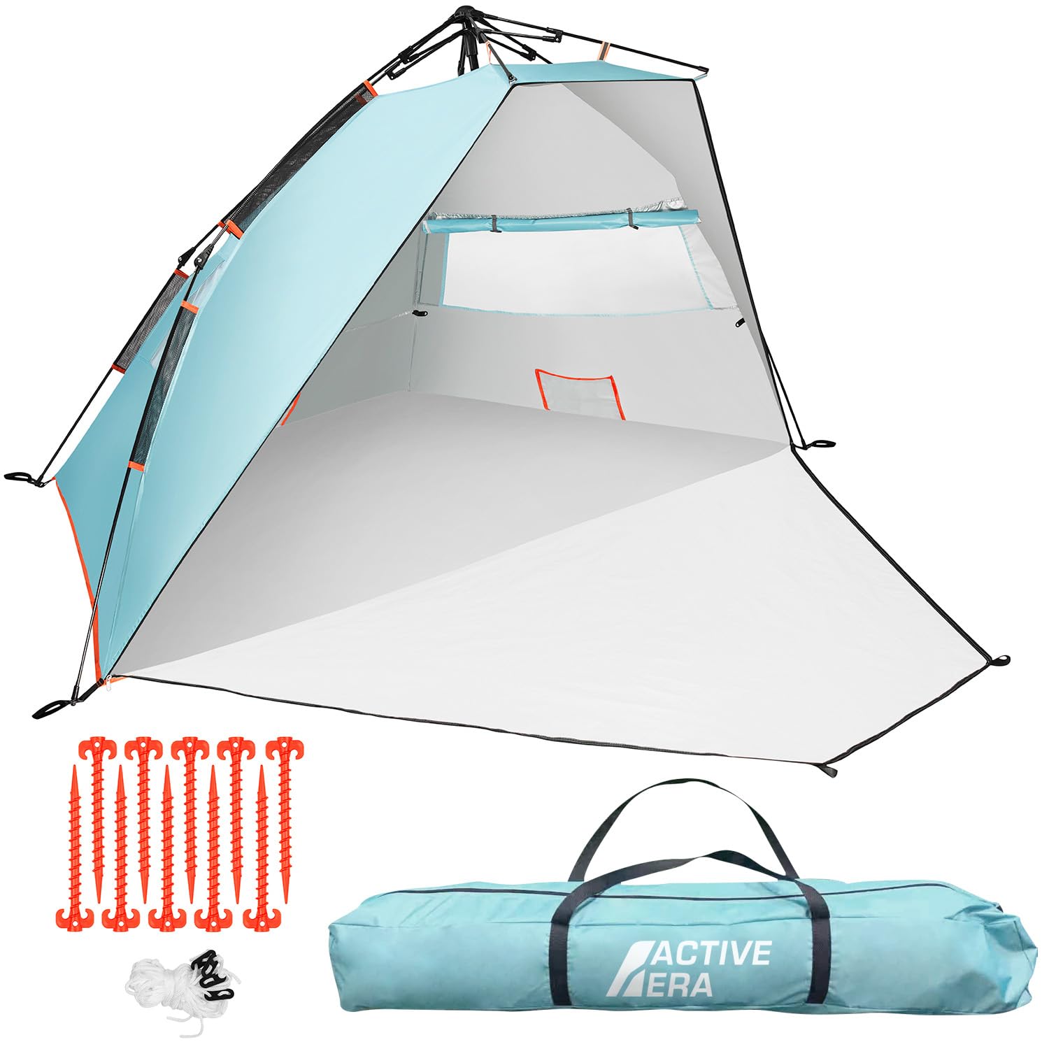 Active Era Tenda da Spiaggia di Lusso - Tenda da Sole per 3-4 Persone con Tecnologia Easy Pitch e Protezione Solare UPF 50+ - Pop-Up e Leggera