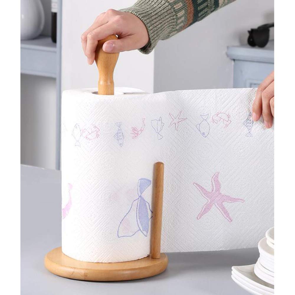 Porta Carta Igienica In Legno E Pelle - Design Moderno, Da Parete Per Bagno O Cucina - Foto 4