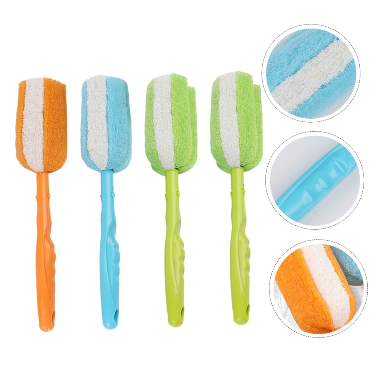 FOMIYES 4pcs Dry Brush Cleaner Reusable Cup Brush Cleaning Brush for Water Bottles Water Bottle Cleaning Brush Daily Use Bottle Cleaner Long Handle Bottle Brush Cleaning Tool Clean Brush