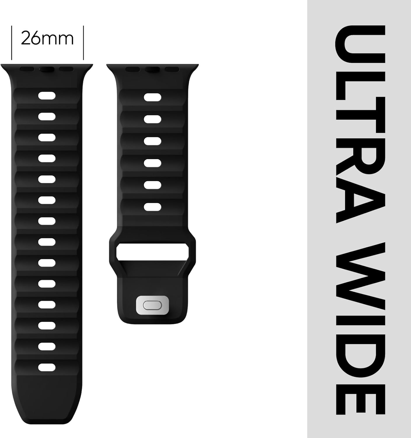 Sport Bands 6-Pack Compatible with Apple Watch Ultra 3/2 Band 49mm 46mm 45mm 44mm 42mm, Wide Soft Silicone Wristbands Waterproof Strap Men for iWatch Series 11 10 9 8 7 6 5 4 3 SE Ultra
