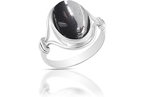 Sterling Silver 925 Ring For Womens Natural Hematite Ring