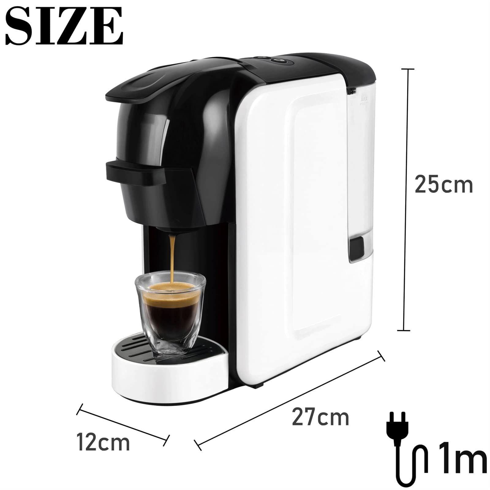 DieffematicKF Cafetera Cafetera Cápsula Cafetera Múltiple Cápsula