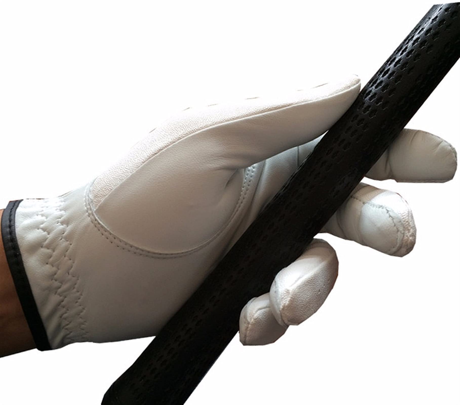 Guante Golf,Guante De Golf Izquierda Derecha Mano Guantes de Golf Hombres Cuero Todo el Tiempo Agarre Duradero Antideslizante Transpirable Suave Guante