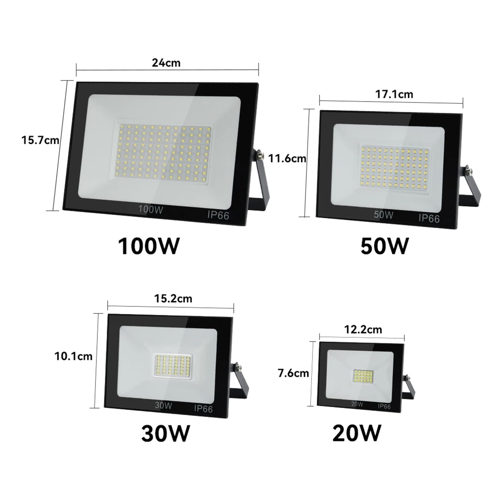 Naświetlacz LED Zewnętrzny, Światło halogenowe LED 10W 20W 30W 50W 100W reflektor reflektor zewnętrzny oświetlenie uliczne Led zewnętrzna ściana kinkiet do ogrodu dla Maksymalnej Wydajności (Color :