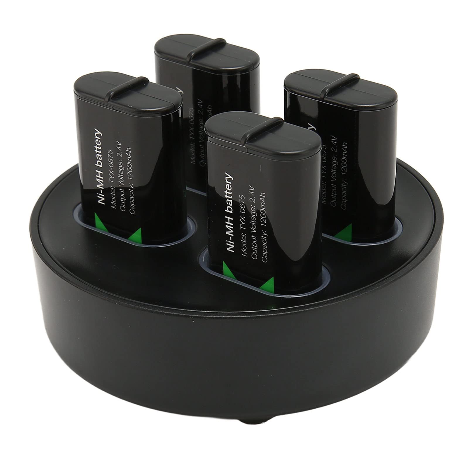 Batterie Ricaricabili con Caricabatterie per, Caricabatterie per Controller Serie X con Stazione di Ricarica Rapida, 4 Batterie di Backup Ad Alta capacità da 1200 MAh
