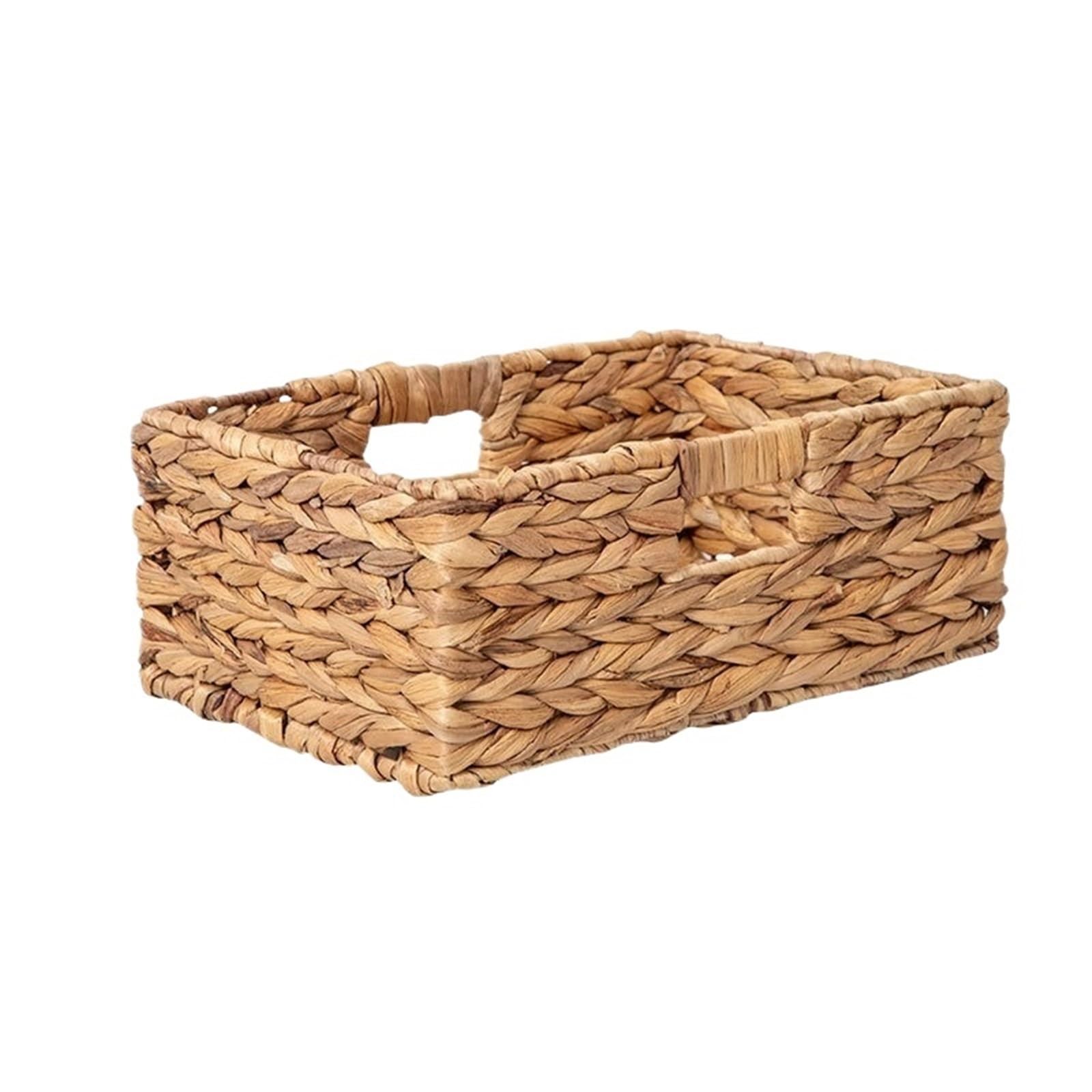 Hand Woven Magazine Holder Handmade Calabash Grass Woven Storage Basket Decorative Organizer For Toys Cosmetics Sundries Snacks Lightweight Wicker(35 * 23 * 14cm)