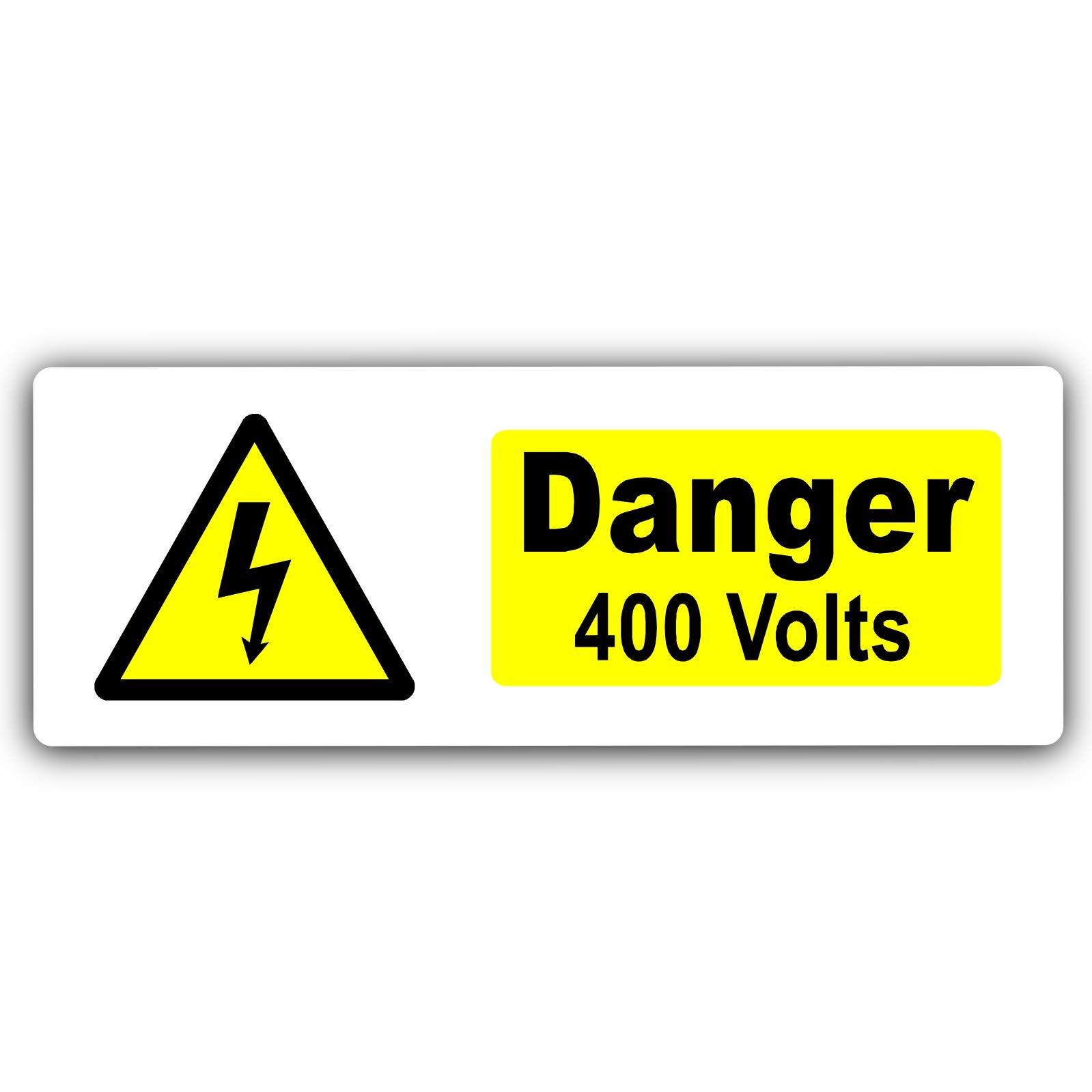 Buy METAL Danger 400 Volts Sign-WITH IMAGE-Aluminium -WHITE-Door ...