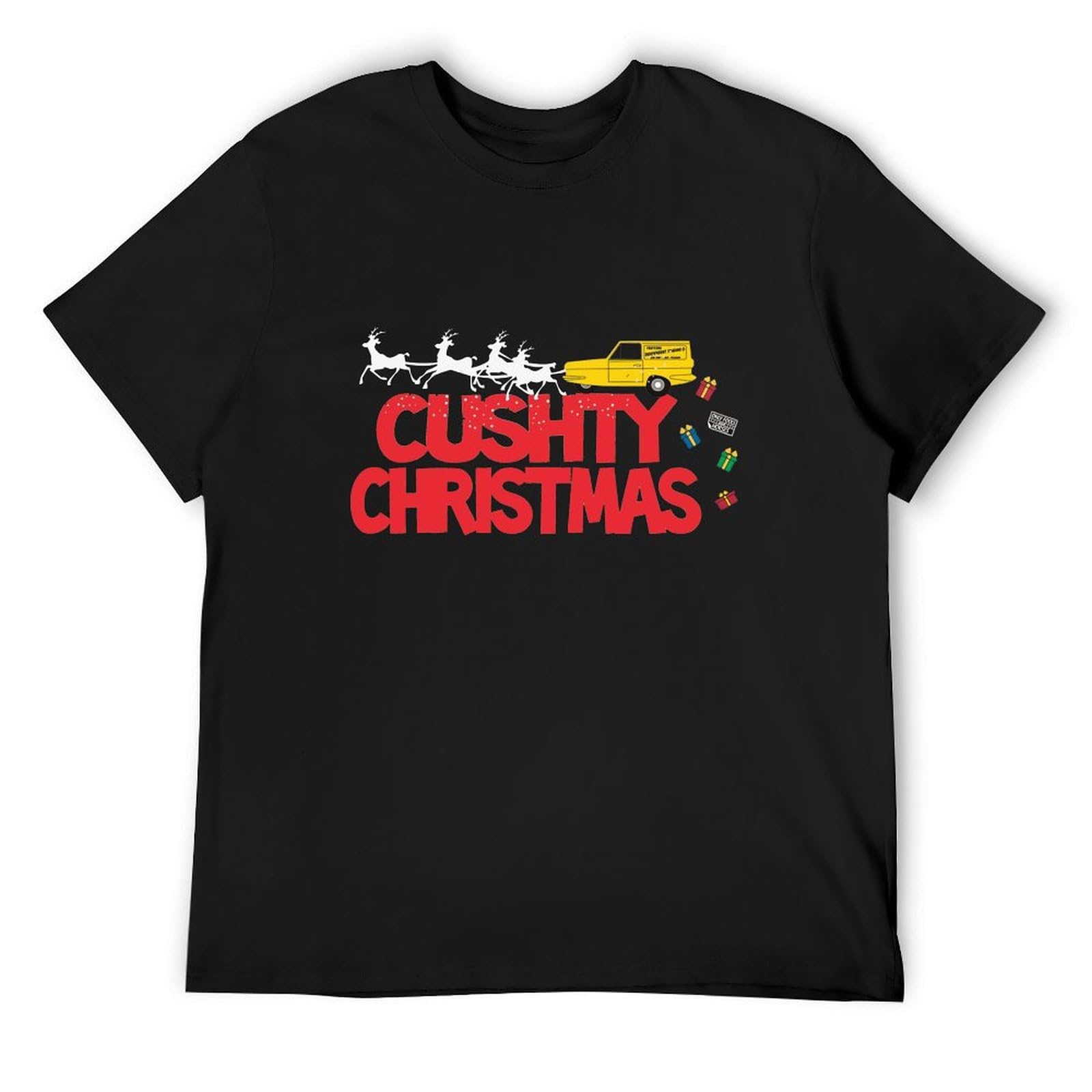 Christmas Christmas t Shirts Mens. Only Fools and Horses Inspired Cushty Christmas Ugly Christmas t Shirts Black L