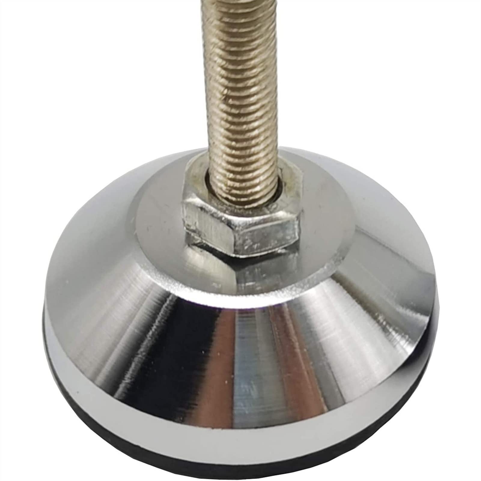 4 patas niveladoras ajustables for muebles. | Patas roscadas de acero al carbono de alta resistencia con parte inferior acolchada de goma, rosca M16