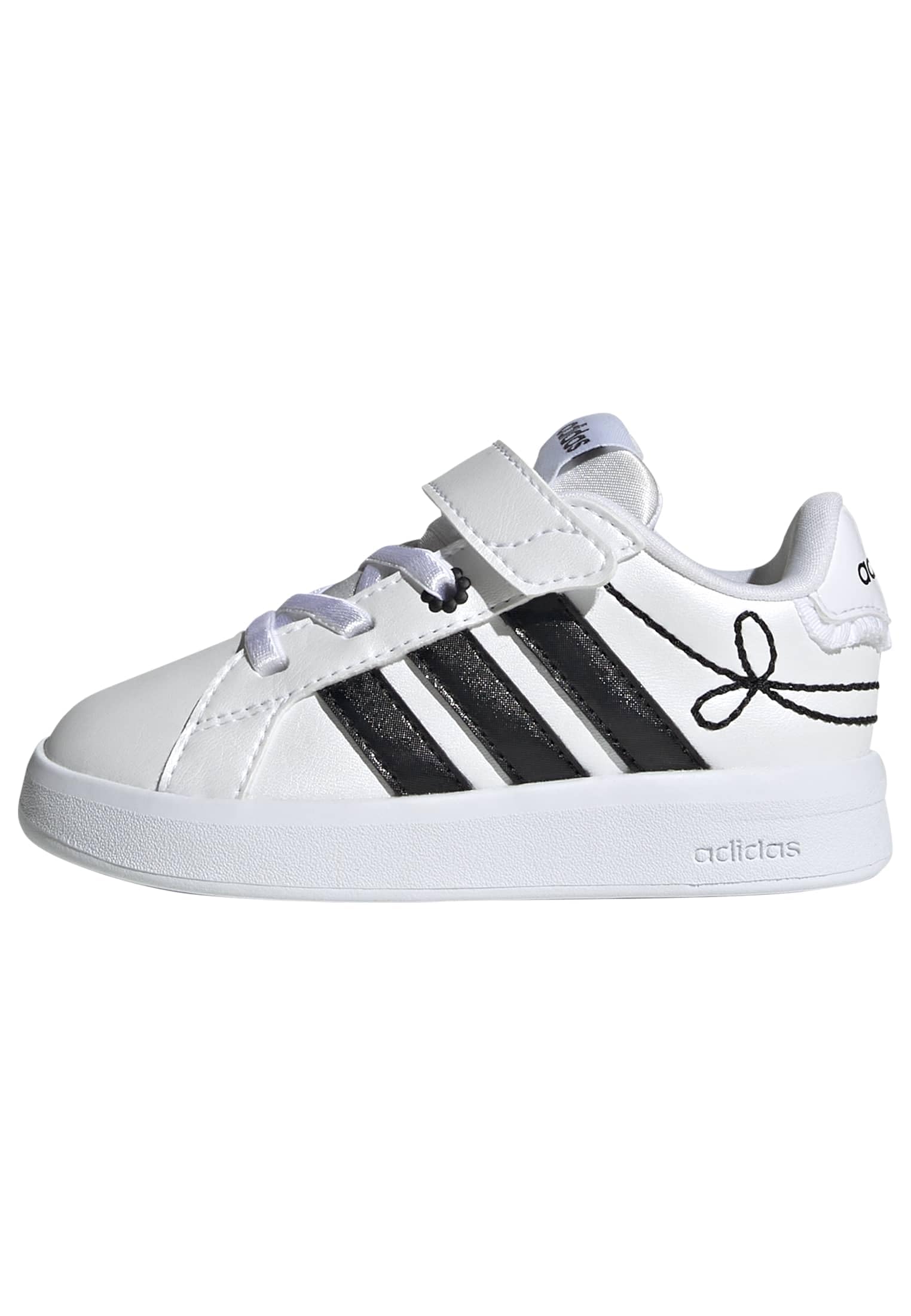 adidas Unisex bebé Grand Court 3.0 Girls Infant Shoes, FTWR White/​Core Black/​hi-​Res Yellow, 23 EU