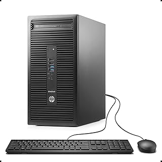 HP EliteDesk 705 G3 Tower Business Desktop Computer PC, AMD A8 PRO-9600 3.1GHz, 8G DDR4, 256G SSD, DVDRW, WiFi, BT, 4K Support, DP, VGA, Windows 10 Pro 64 Bit Language English/Spanish/French(Renewed)