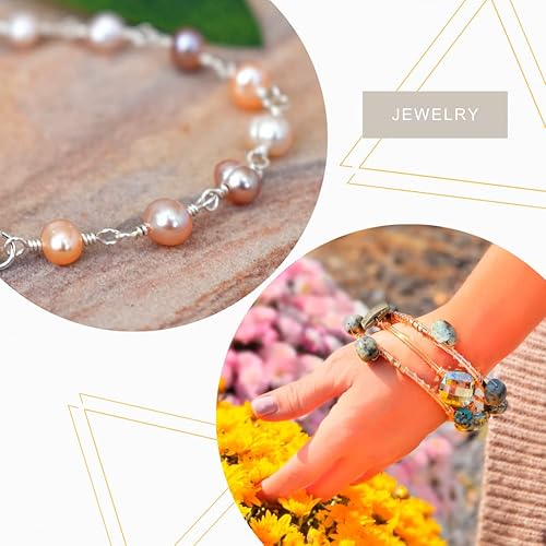 Miniatura 3 de Artistic Wire, Alambre de cobre de color de calibre 20, resistente al deslustre, para envolver joyas, natural, 15 yardas