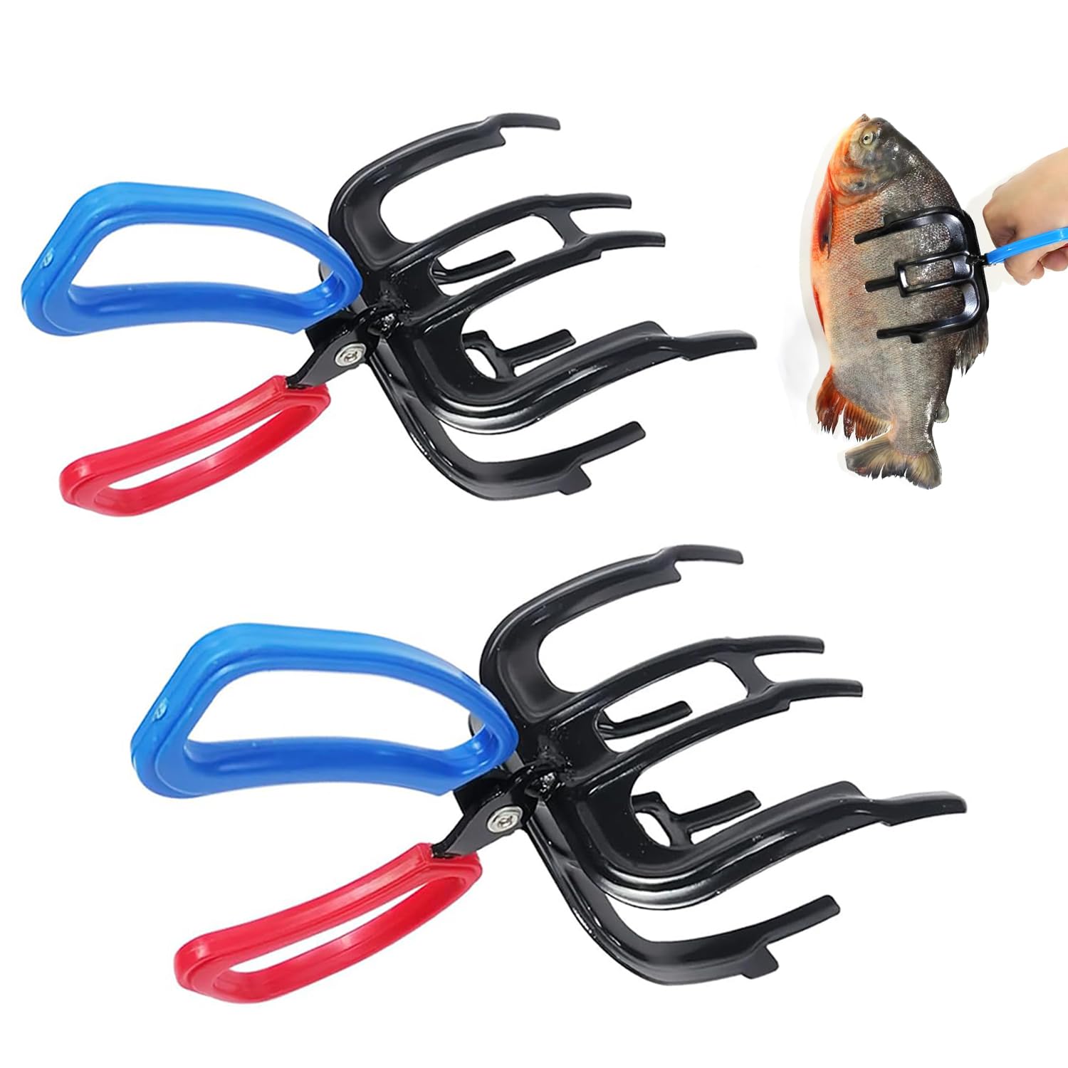 Fish Gripper with 3 Claw, Metal Fish Culling System Fishing Grip Gear Tool Fish Catch, Easy to Use, Fish Pliers for Most Freshwater Fish