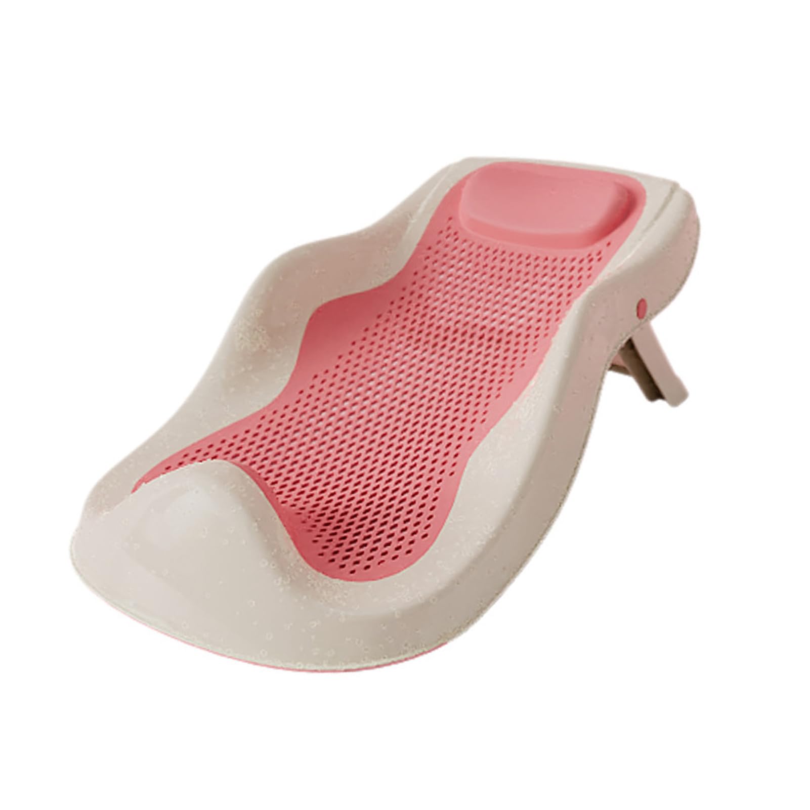 RiToEasysports Supporto da Bagno per Neonato, Sdraietta Pieghevole (PINK) | Materiale PP Leggero, Curva Bionica per la Schiena, Facile da Pulire e Portatile