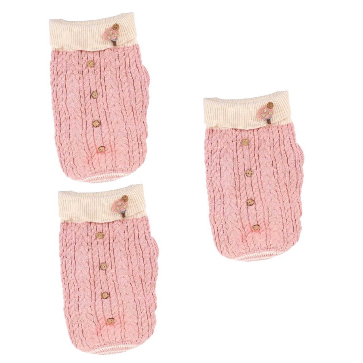 Sosoport 3pièces Pull pour Chiens avec Vêtement Hiver pour Chiens Petits Costume Confortable Et