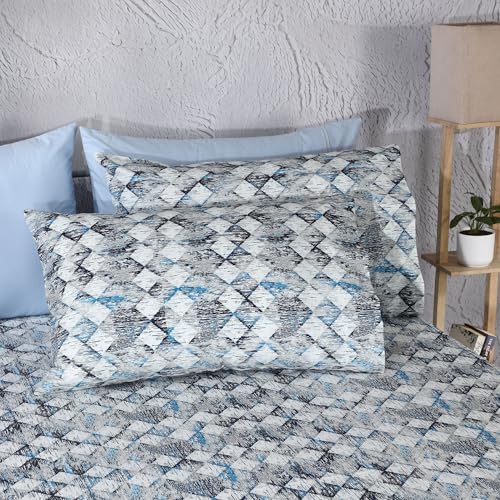 Image of Bedsheet Set | GOTS Certified 100% Organic Cotton Percale | 200 TC | Breathable & Skin-Friendly (King, Flint)