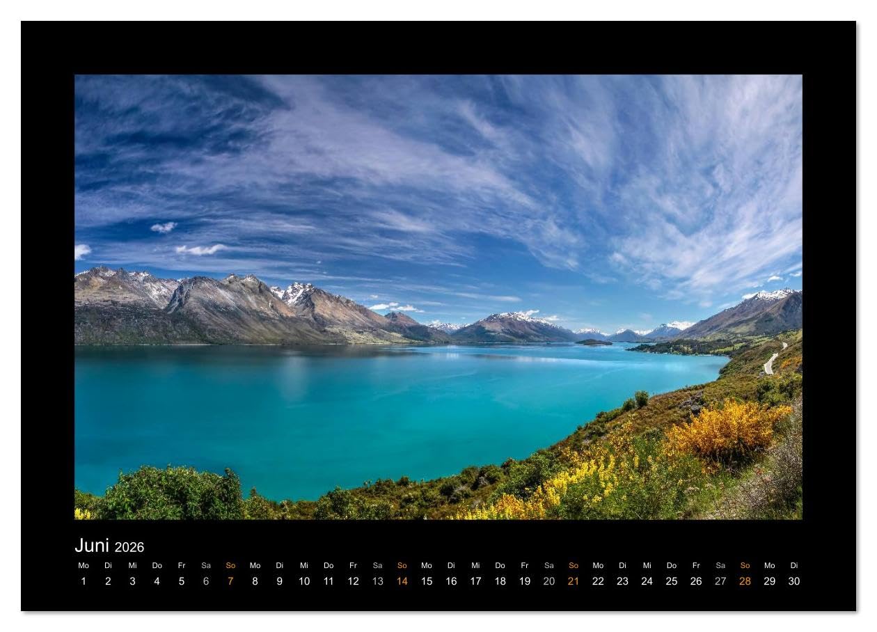 Neuseeland - Wunderwelt der Natur (Wandkalender 2026 DIN A2 quer), CALVENDO Monatskalender: Faszinierende Aufnahmen von unberührten und einsamen Naturlandschaften Neuseelands. (CALVENDO Natur)