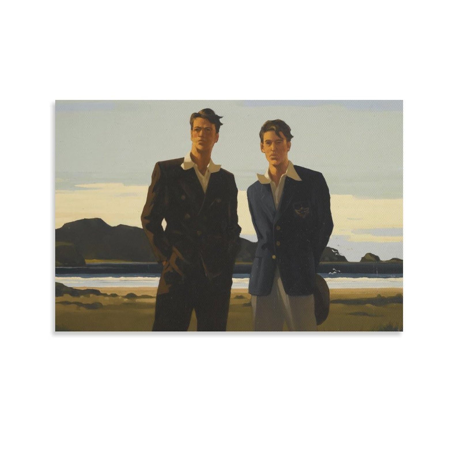 Lovers And Others Strangers by jack_vettriano Wall Art Prints Poster (4) Poster Painting Canvas Wall Art Living Room Posters Painting 16x24inch(40x60cm) — image 1