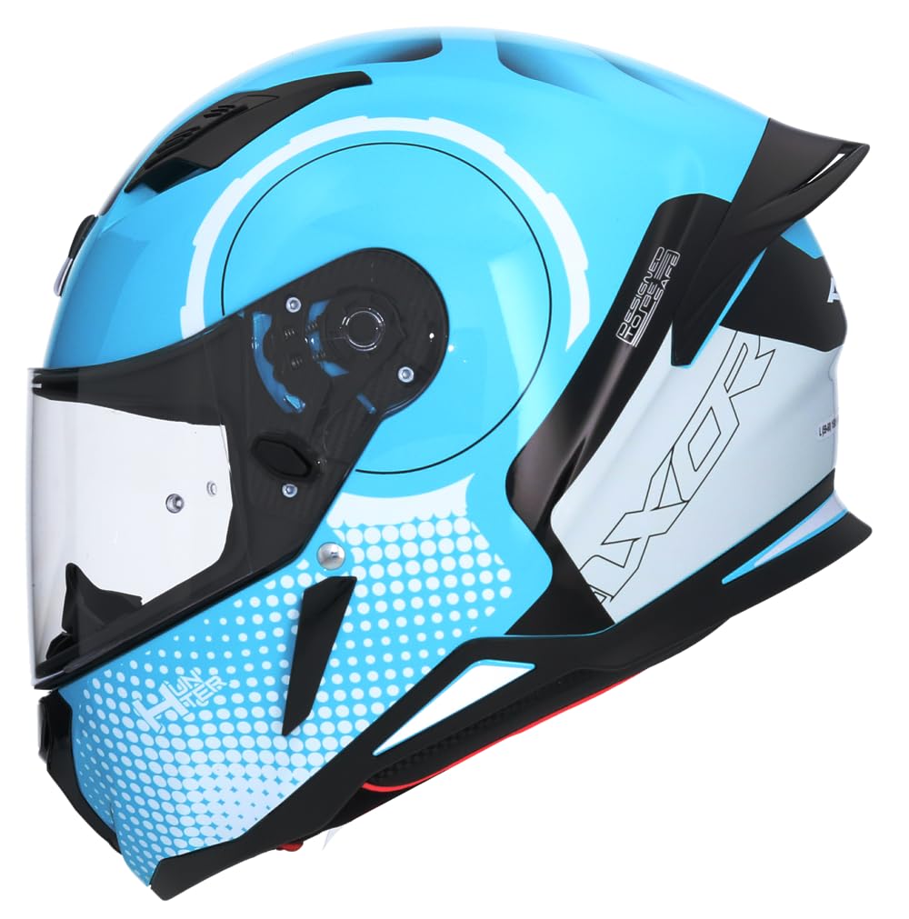 Shiro Helmets Casco Integral Modelo Hunter Spear Azul Totalmente Homologado (M 57/58)