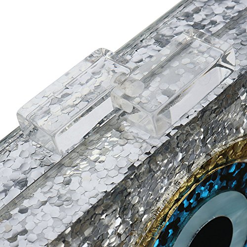 Silver Acrylic Clutch Bags Glitter Purse Perspex Bag Handbags for Women