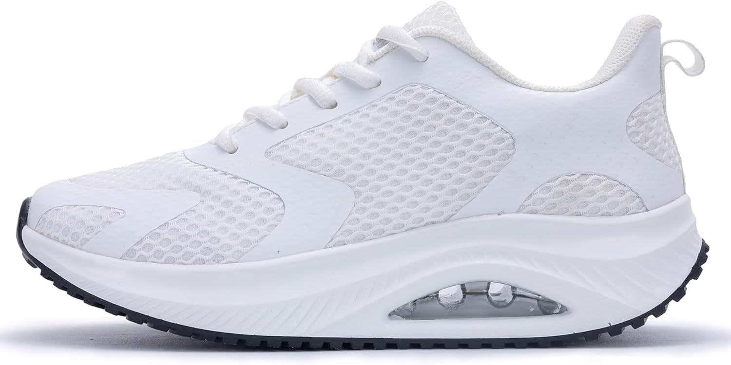 BROYON Walking Shoes Women Arch Support Orthotic Plantar Fasciitis Tennis Sneakers for Pain Relief Gym Workout US 6-11