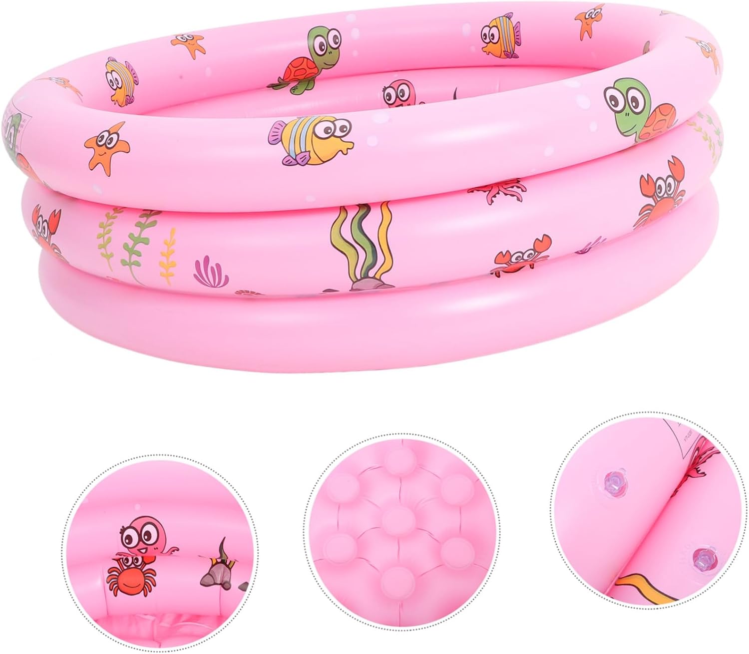 Generic Inflatable Round Swimming Pool for Thickened PVC Material Portable Indoor and Outdoor Swim Pool Space-Saving Design Summer Cooling Gift for Boys