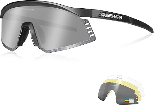 Queshark Gafas de sol deportivas polarizadas, gafas de sol para hombres y mujeres con 4 lentes, anti-UV400 disponible en Yaxa Venezuela