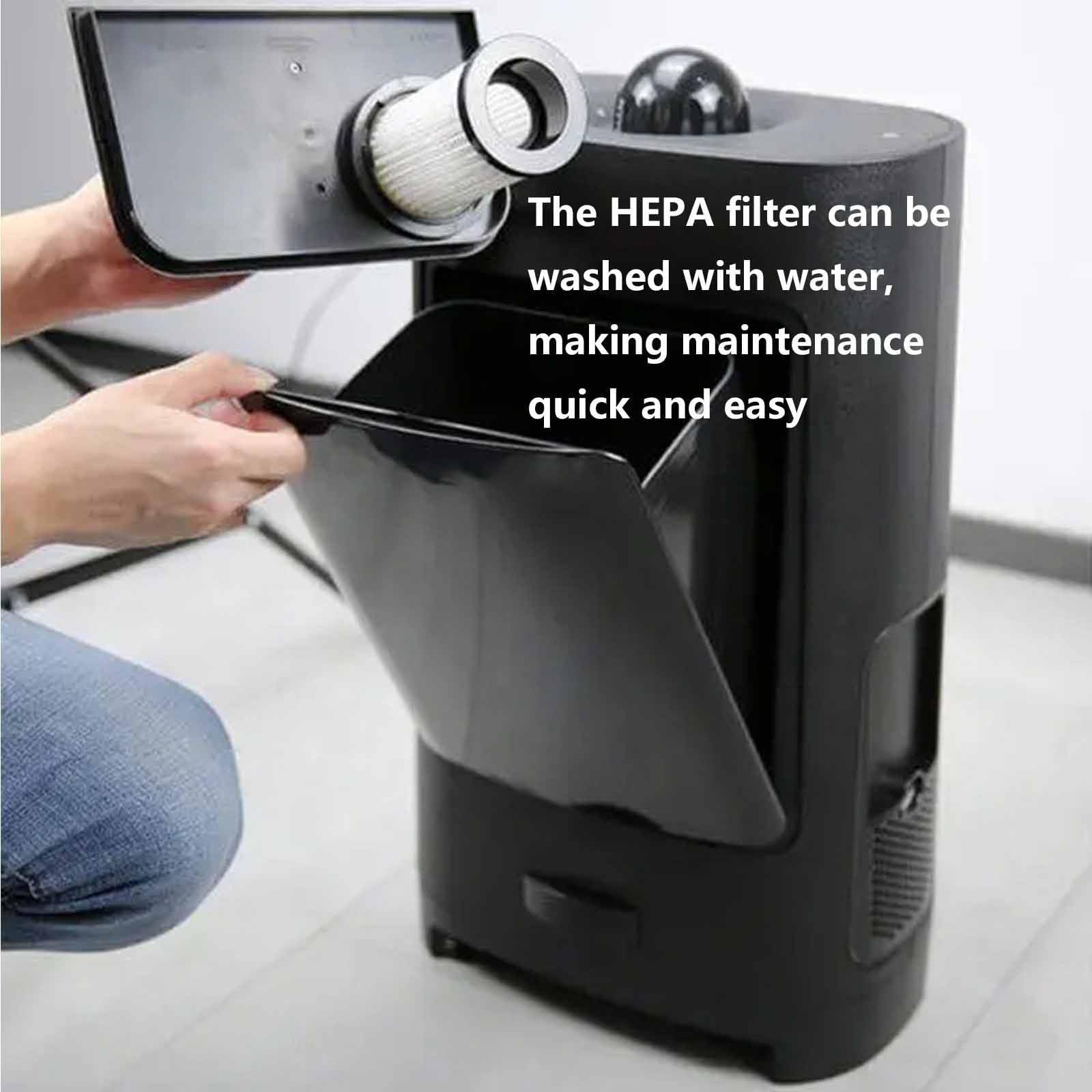 2.7L Barbershop Electric Trash Can, 1400w Parrucchiere Salon Aspirapolvere con Indicatore Luminoso A LED, Funzione di Capelli Rotti E Filtro Hepa, Touchless Aspirapolvere Automatico