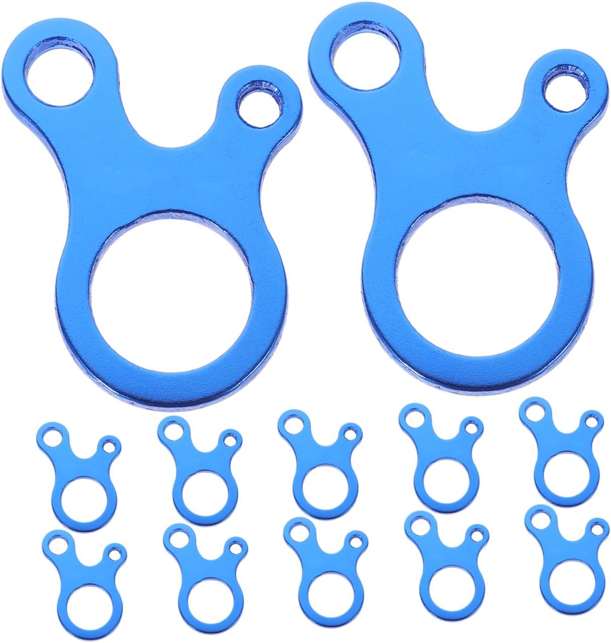 12pcs Blue Aluminum Alloy Tent Cord Buckles with Anti-Rust Camping Wind Rope Adjusters for Hiking Backpacking Outdoor Tent and Awning Rope Tightening