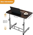 Garvee Small Standing Desk with Wheels, Portable Standing Desk Adjustable Height, Small Computer Desk Rolling Desks, Portable Laptop Standing Table for Home Office Study Bedroom - Black