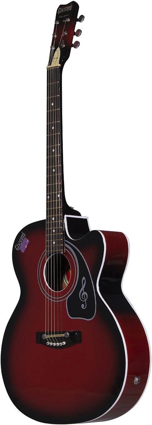 Givson Venus Special, 6-Strings, Acoustic Guitar , Right-Handed, Red, With Guitar Cover/Bag