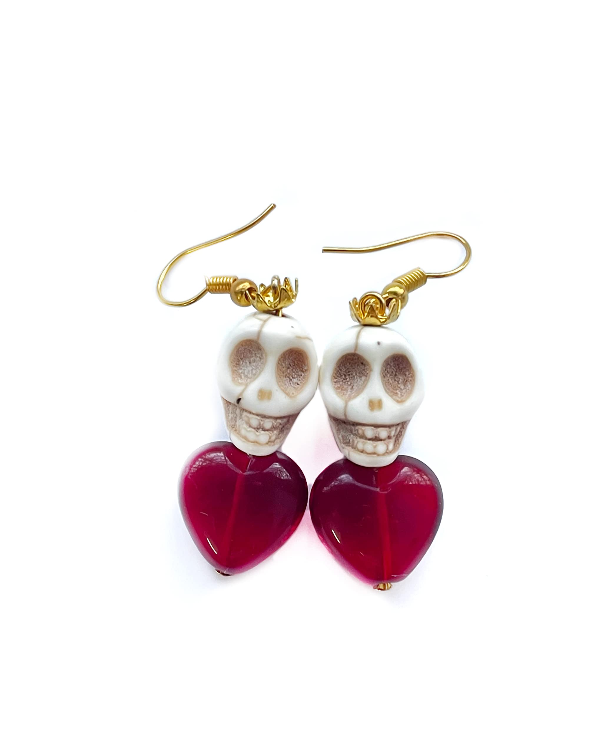 Skull Red Heart Earring Latest Stylish Jewellery for Girls and Women, Free Size Goth Earrings (B0BZHJ7WMW) Amazon Price History, Amazon Price Tracker