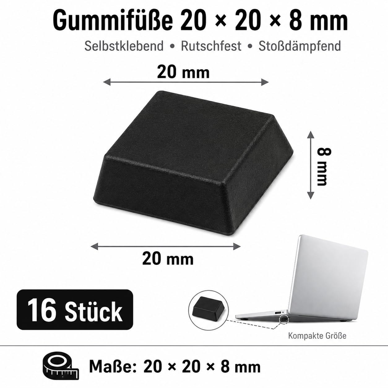 Piedini in Gomma Autoadesivi per Altoparlante Soundbar, Isolamento Anti-Vibrazione, Assorbimento Audio HiFi, Subwoofer